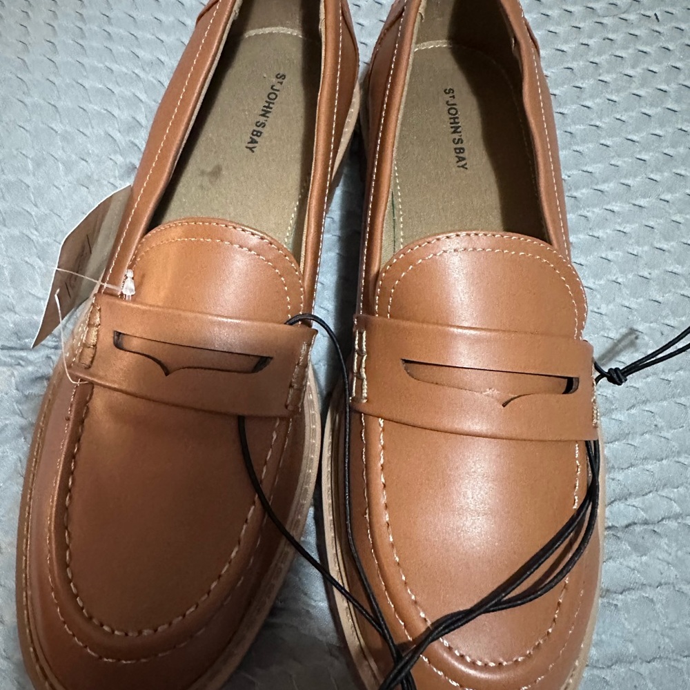 St. John’s Loafers - Cognac - size 9 NWT
